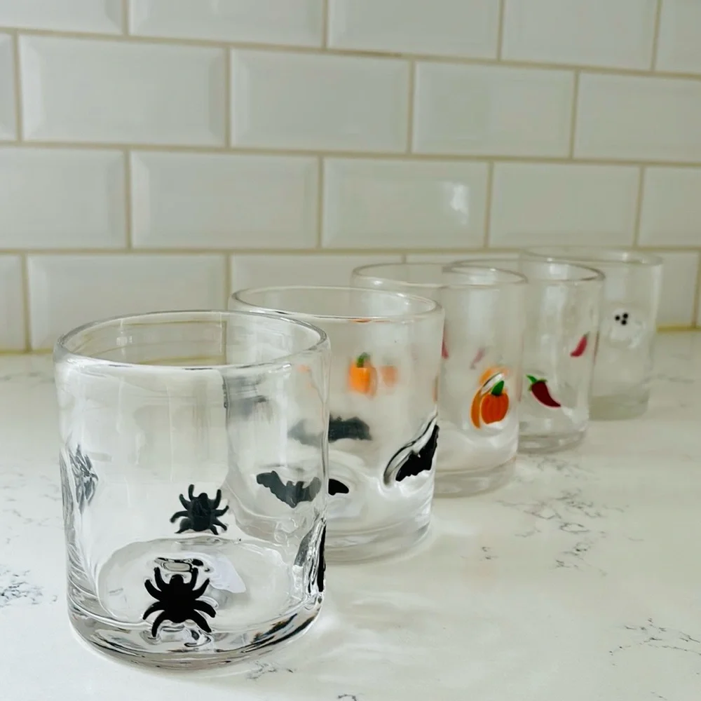 Crate&Barrel Halloween Spider 🕷️ Icon Double Old-Fashioned Glass